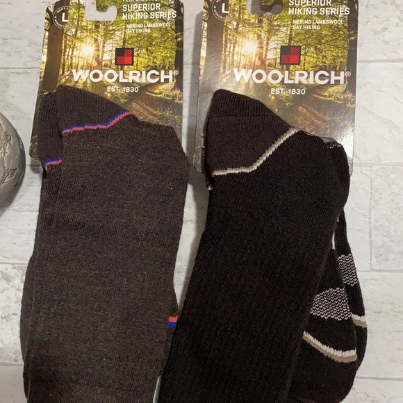 Woolrich Other - Woolrich Merino Lambswool Lot Brown  Hiking Socks Men Large